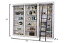 Martin Furniture 8' Tall Bookcase Wall with Ladder, Storage Organizer, Display Shelf for Office, White