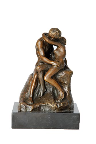 Toperkin The Kiss Bronze Statues Sculptures Home Decor Rodin Metal Figurines TPE-186