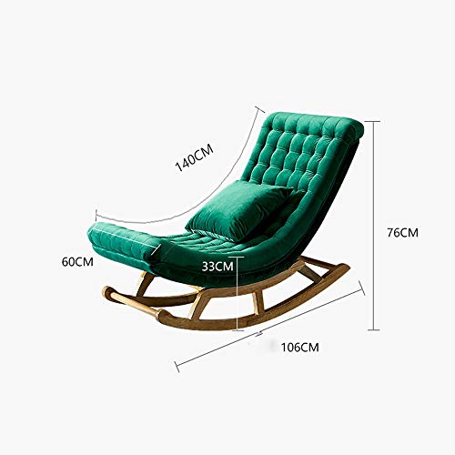 uhyOHF Armchair,Rocking Chair Deck Chair Nap Recliner Dining Chair Pregnant Woman Chair Reading Chair Bedroom Living Room Balcony Terrace Sun Lounger Leisure Sofa Chair (Yellow Brown