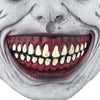 Scary Halloween Mask Smiling Demons Horror Mask Scariest Creepy White Mask with Eye for Cosplay