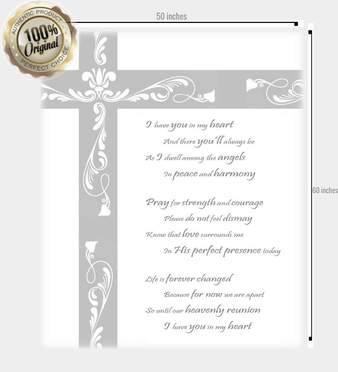 Cozy Mink Blanket Sympathy Gift, in Loving Memory for Loss of Loved One, Funeral Memorial with Condolence Card, Inspirational Thoughts and Prayers, Healing Religious Gifts-50 x70