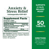 Nature’s Bounty Anxiety & Stress Relief Ashwagandha KSM 66 Tablets, Mood Support, 50 Count