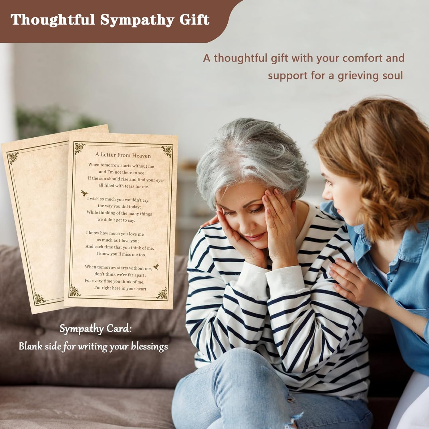 VENBEEL Sympathy Gifts for Loss of Mom, Memorial Wind Chimes for Loss of Mother, Memorial Gifts for Loss of Mother, Condolence Bereavement Gifts in Memory of Loved One