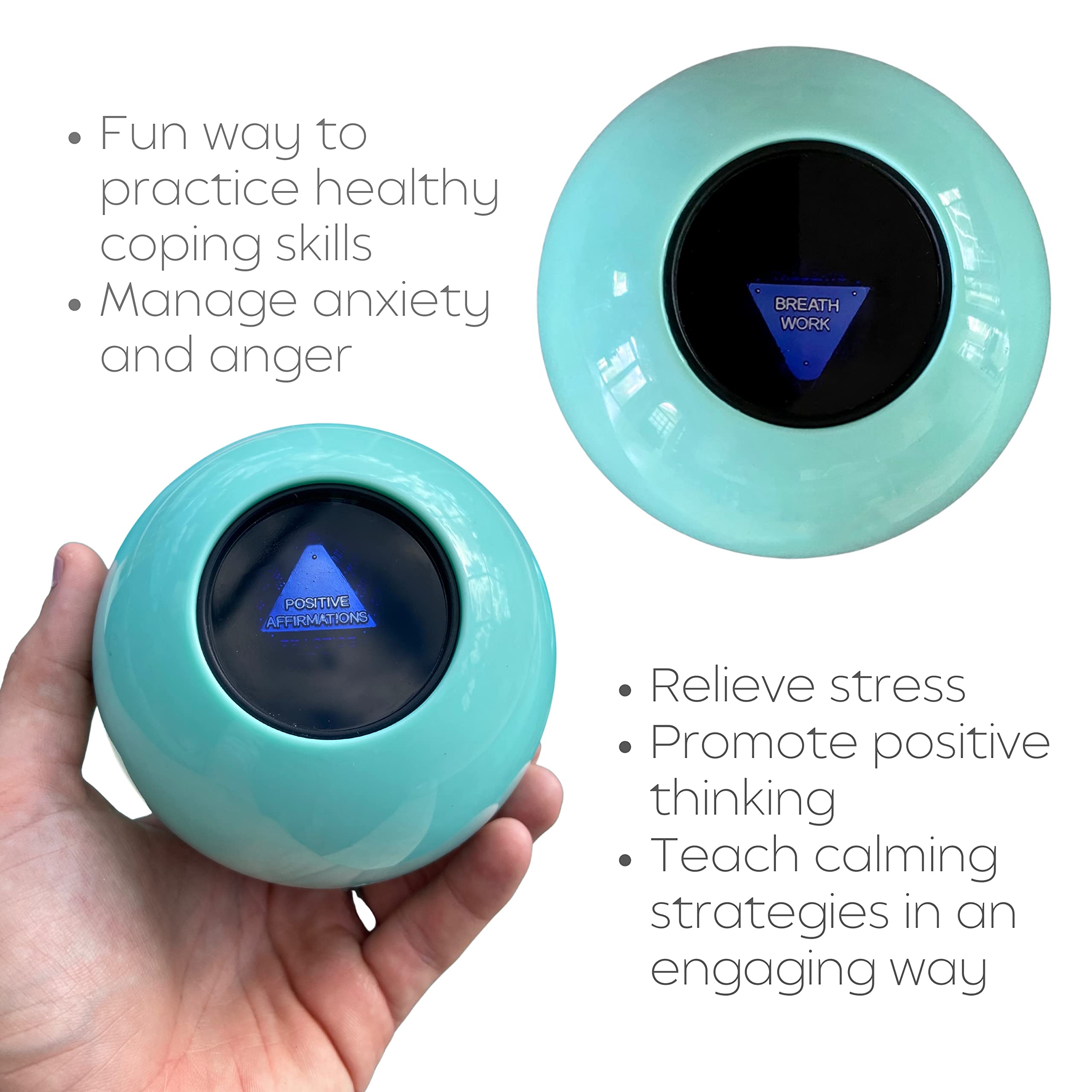 Anger Management Toys - The Calm Ball - Coping Skills Tool, Anxiety Toys for Adults and Kids, Stress Relief Toys for Adults , Teens and Kids , Therapy Toys , Anxiety Relief , Social Emotional Learning