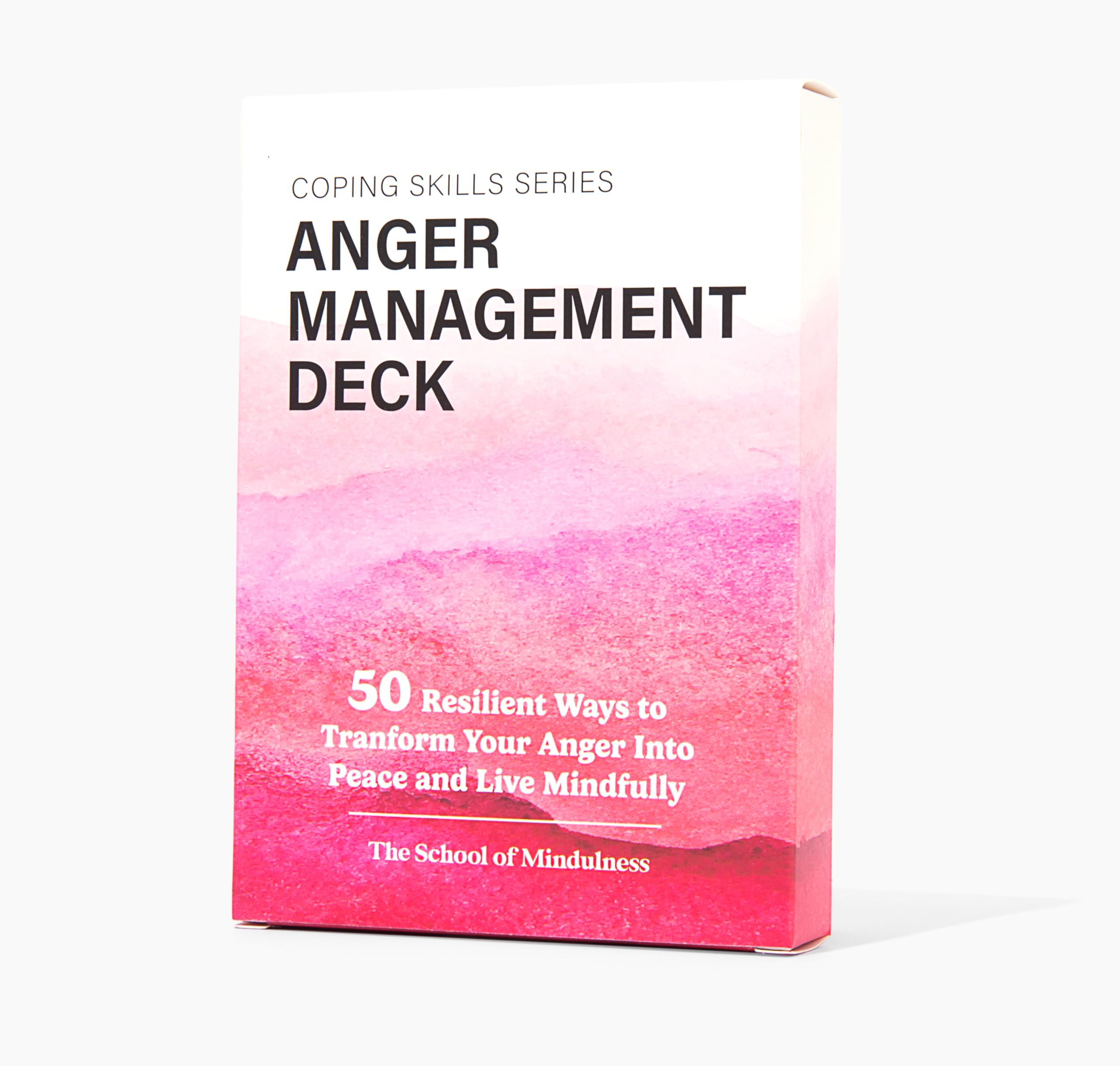 The School of Mindfulness- Mindfulness Coping Skills Series Deck, for Depression and Anxiety, Anger Management, and Cravings and Triggers (Anger Management)