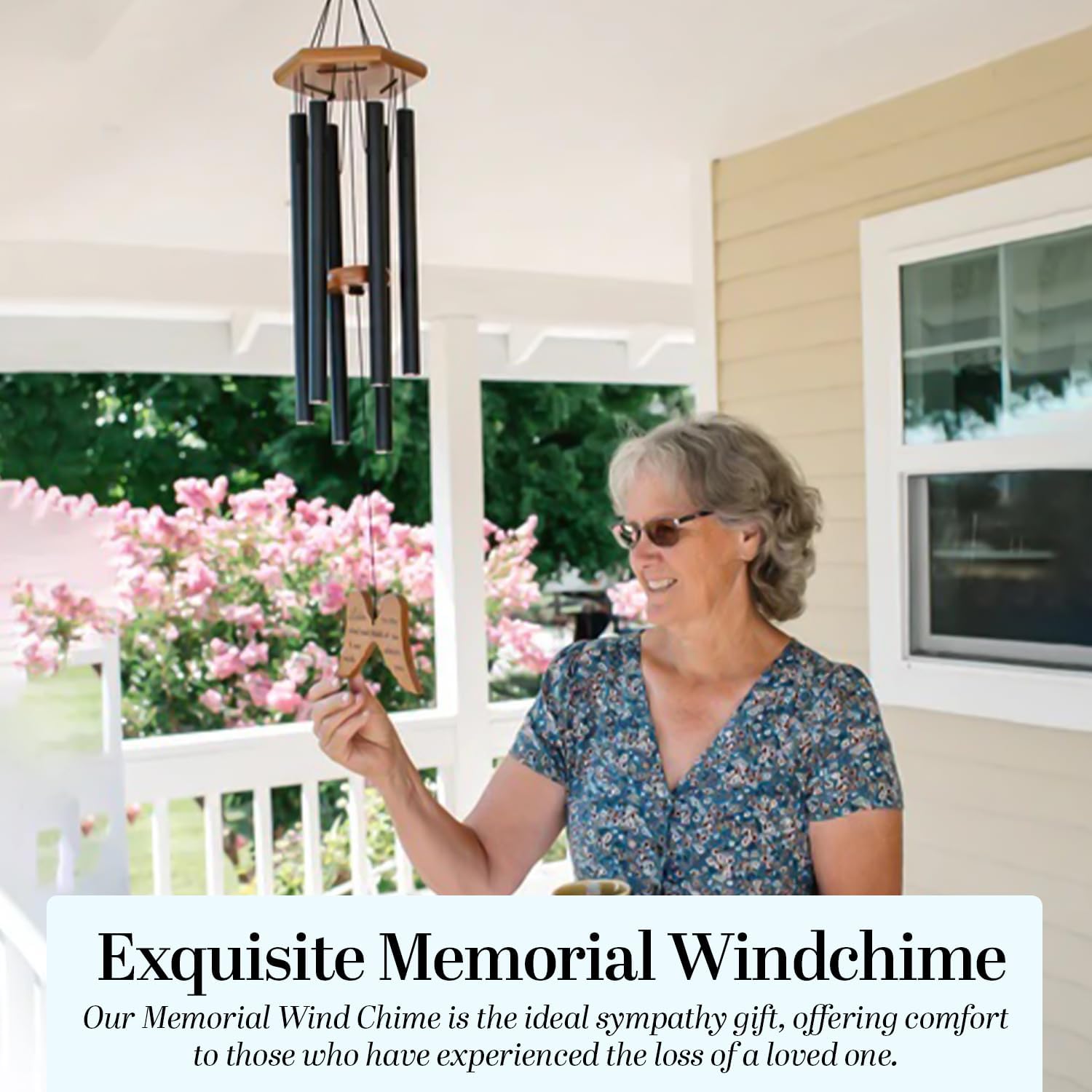 Memorial Wind Chimes for Loss of Loved One, 30" Angel Wing Windchimes Sympathy Gifts for Loss of Loved one, Sympathy Wind Chimes Memorial Gifts for Loss of Mother Father Funeral Gifts Condolence.