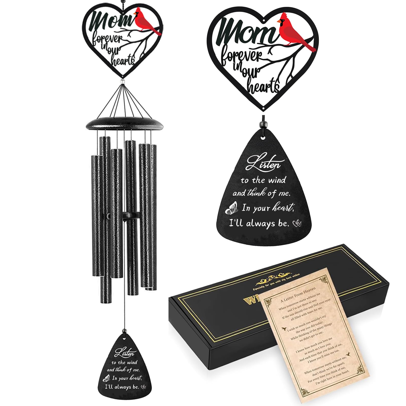 VENBEEL Sympathy Gifts for Loss of Mom, Memorial Wind Chimes for Loss of Mother, Memorial Gifts for Loss of Mother, Condolence Bereavement Gifts in Memory of Loved One