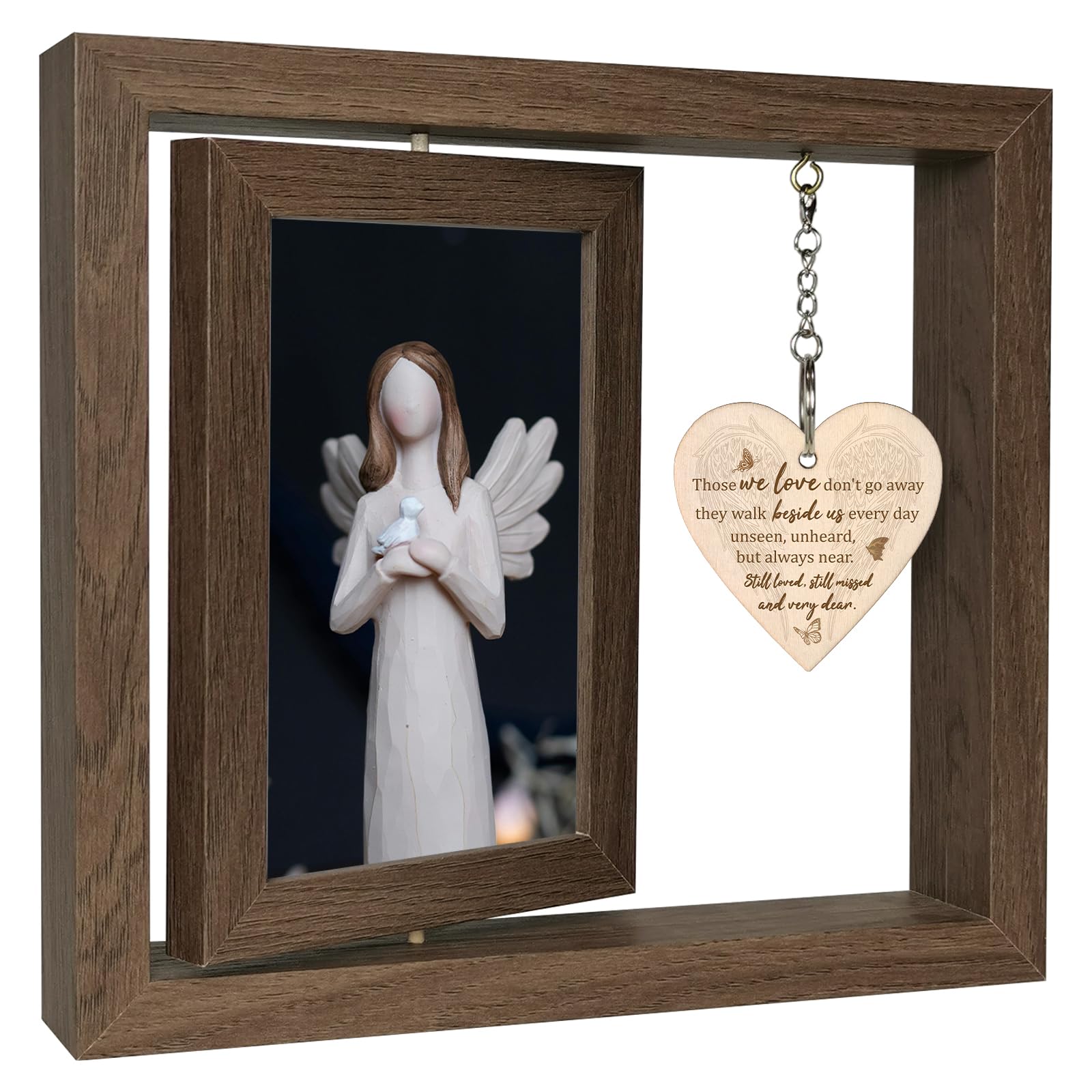 EYITUPC Sympathy Gifts for Loss of Loved One Bereavement Gifts Picture Frame, In Memory of Mom Dad Remembrance Grief Funeral Condolences Gifts (Display Two 4x6)