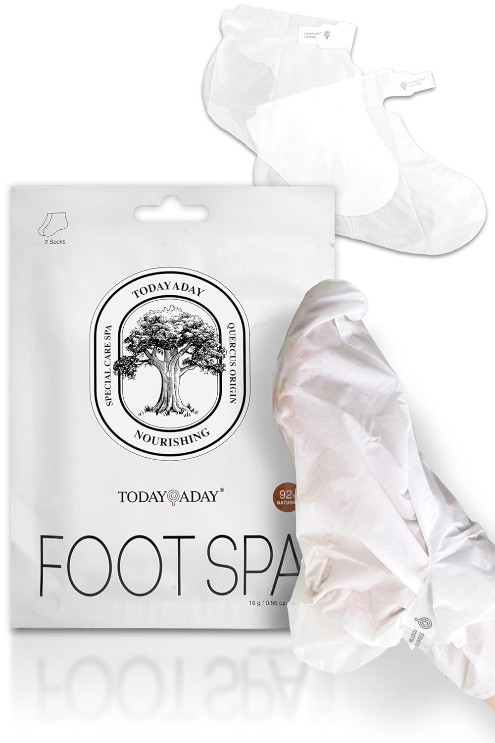 Moisturizing Foot Mask for Dry Cracked Feet 5 Pairs | At Home Foot Spa Kit | Foot Gloves that Remove Dead Skin | Pedicure Supplies & Foot Care Products | Foot Care for Women & Men