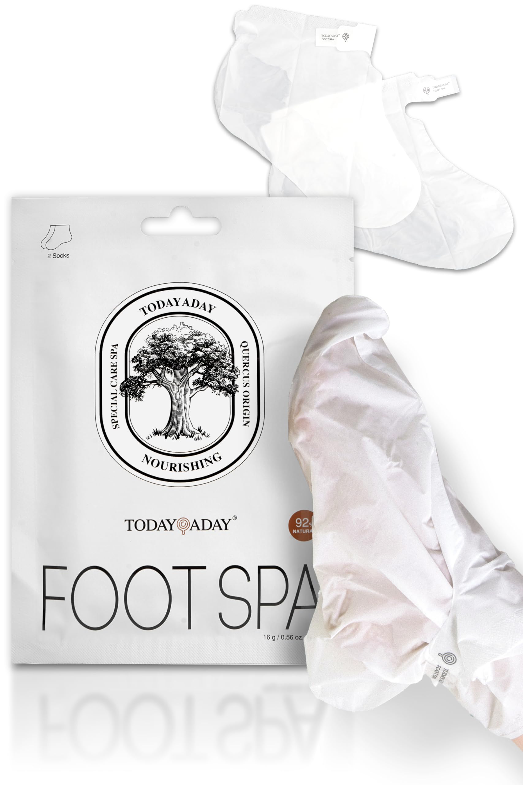 TODAYADAY Moisturizing Foot Mask for Dry Cracked Feet 5 Pairs | At Home Foot Spa Kit | Foot Gloves that Remove Dead Skin | Pedicure Supplies & Foot Care Products | Foot Care for Women & Men