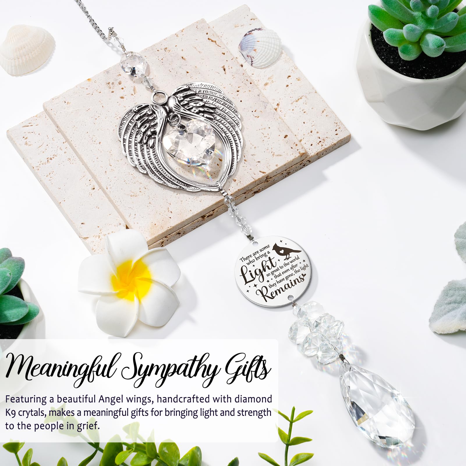 Sympathy Gifts for Loss of Loved One Mom Dad Daughter Son, Unique Memorial Gifts Crystal Suncatcher Bereavement Gift Idea - Grief Condolence Sorry for Your Loss Funeral, Miscarriage Gifts for Mothers