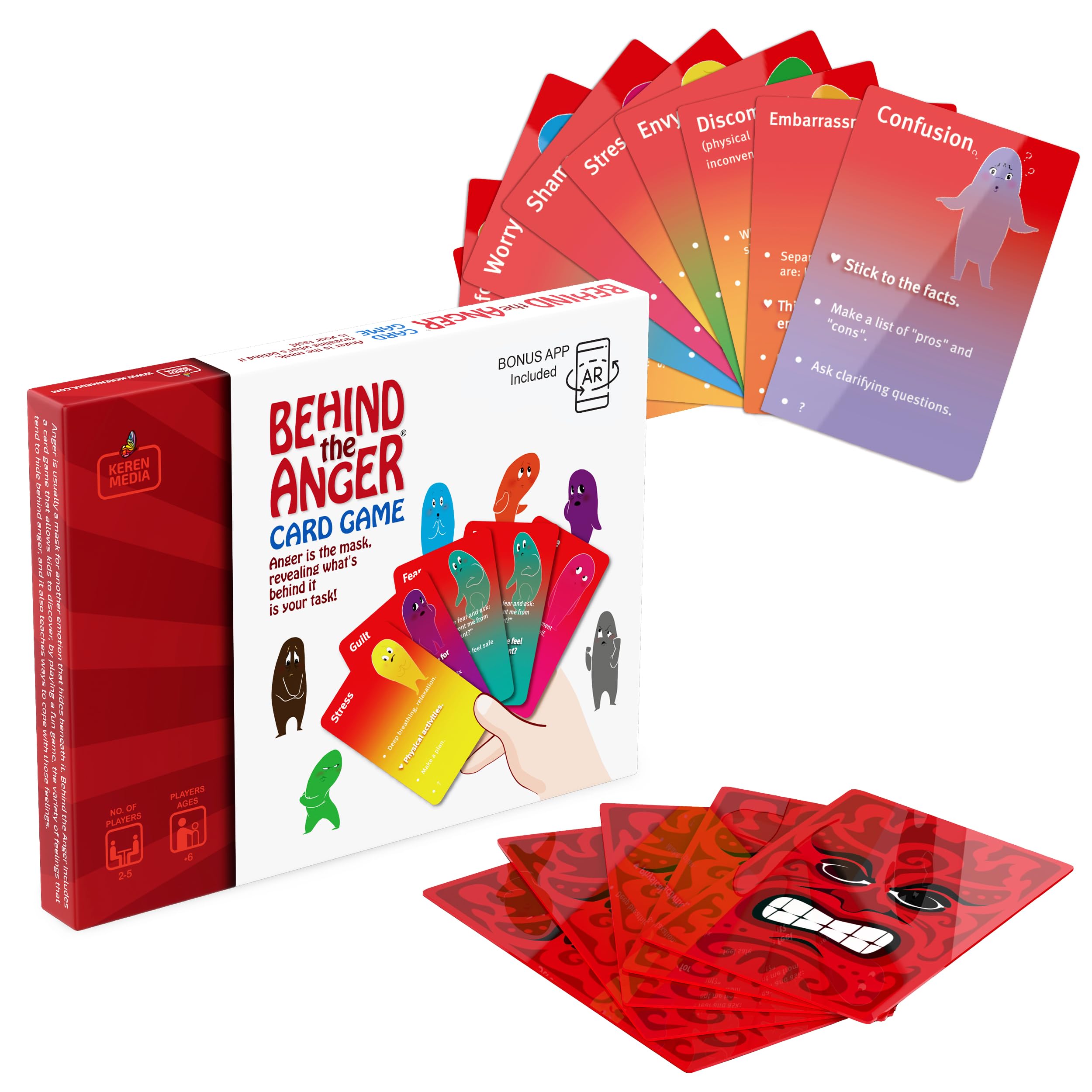 Behind The Anger Card Game | Anger Management for Kids | CBT Games for Families | Anger Relief with Play Therapy Tools | Emotional Regulation for Teens | ADHD Tools Therapy Games