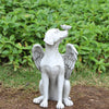 Carefree Fish Angel Wing Dog Statue Memorial Figurine Left Memory Stone Loss Sympathy Gift Condolences Present 12Inch