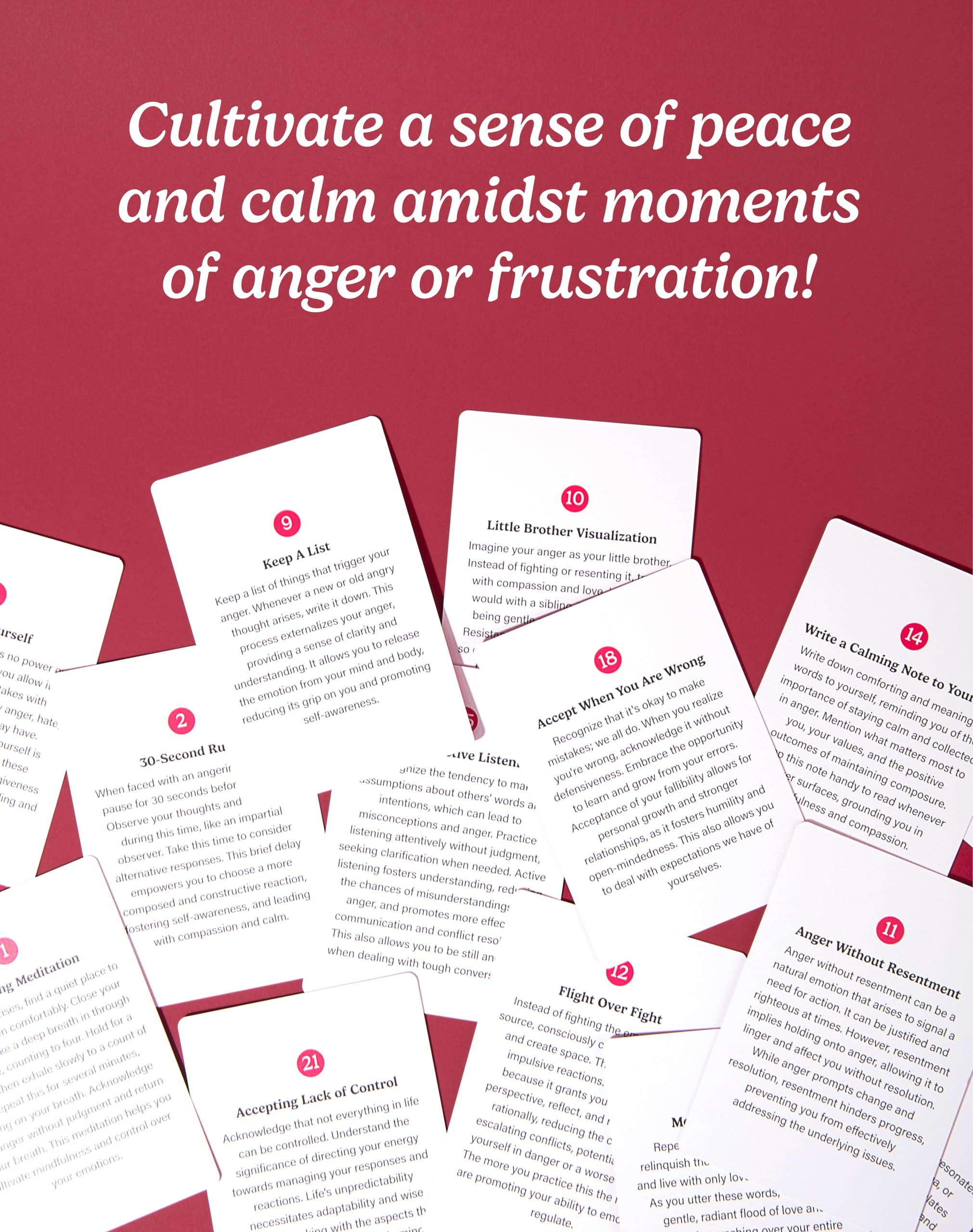 The School of Mindfulness- Mindfulness Coping Skills Series Deck, for Depression and Anxiety, Anger Management, and Cravings and Triggers (Anger Management)